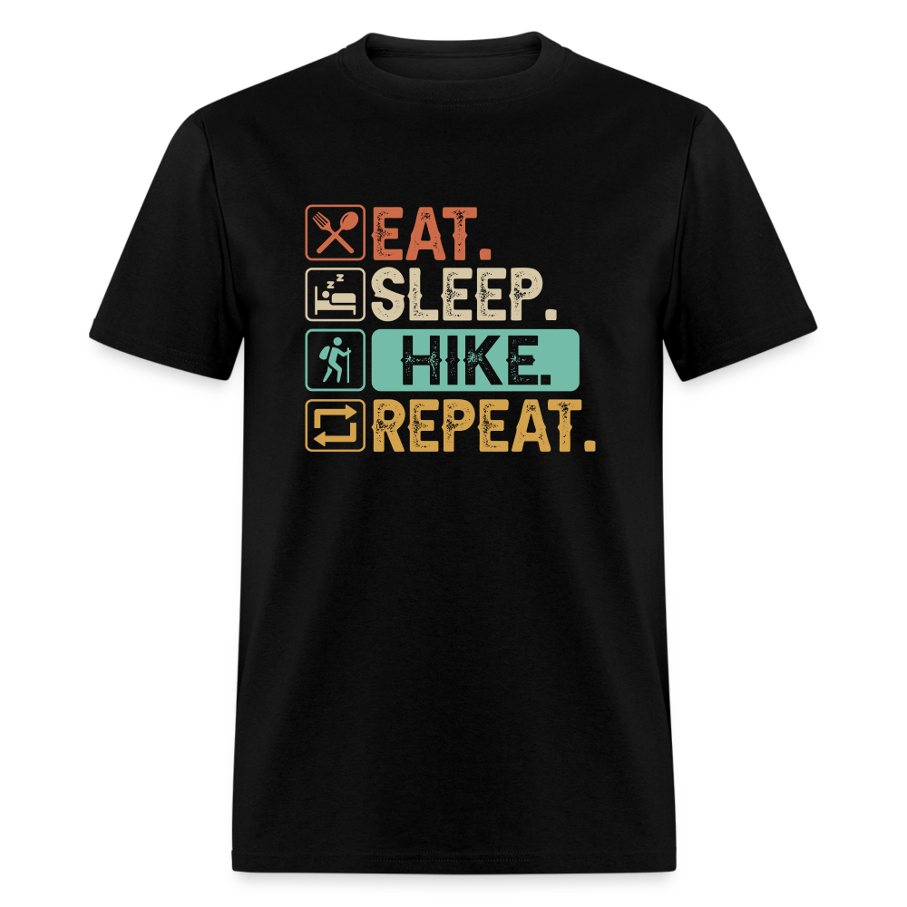 Eat Sleep Hike Repeat Unisex Classic T-Shirt - black