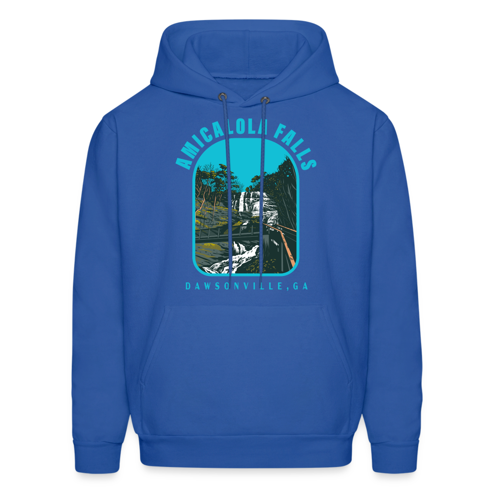 Amicalola Falls WPA Style Men's Hoodie - royal blue