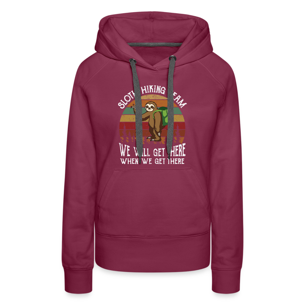 SLOTH HIKING TEAM Women’s Hoodie - burgundy