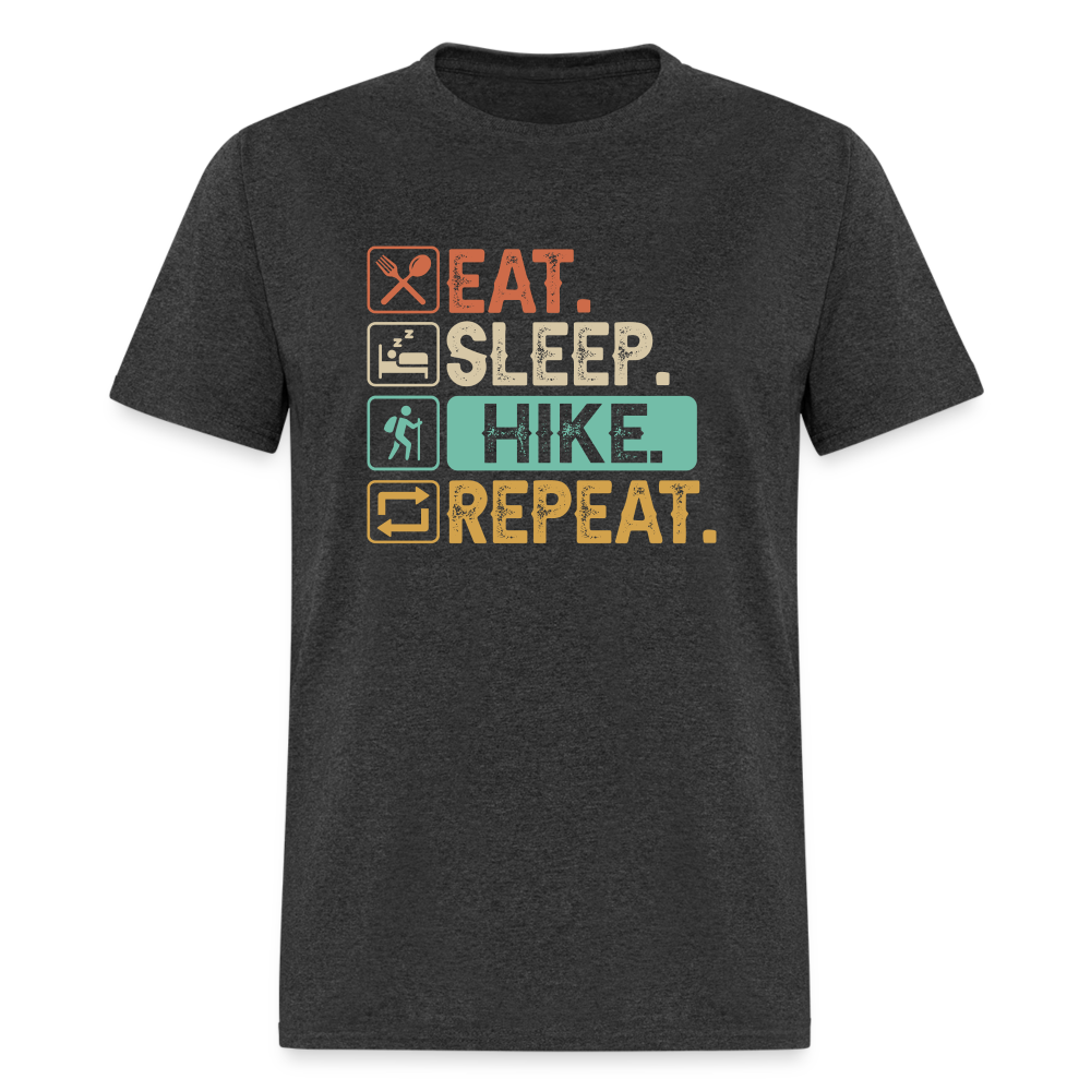 Eat Sleep Hike Repeat Unisex Classic T-Shirt - heather black