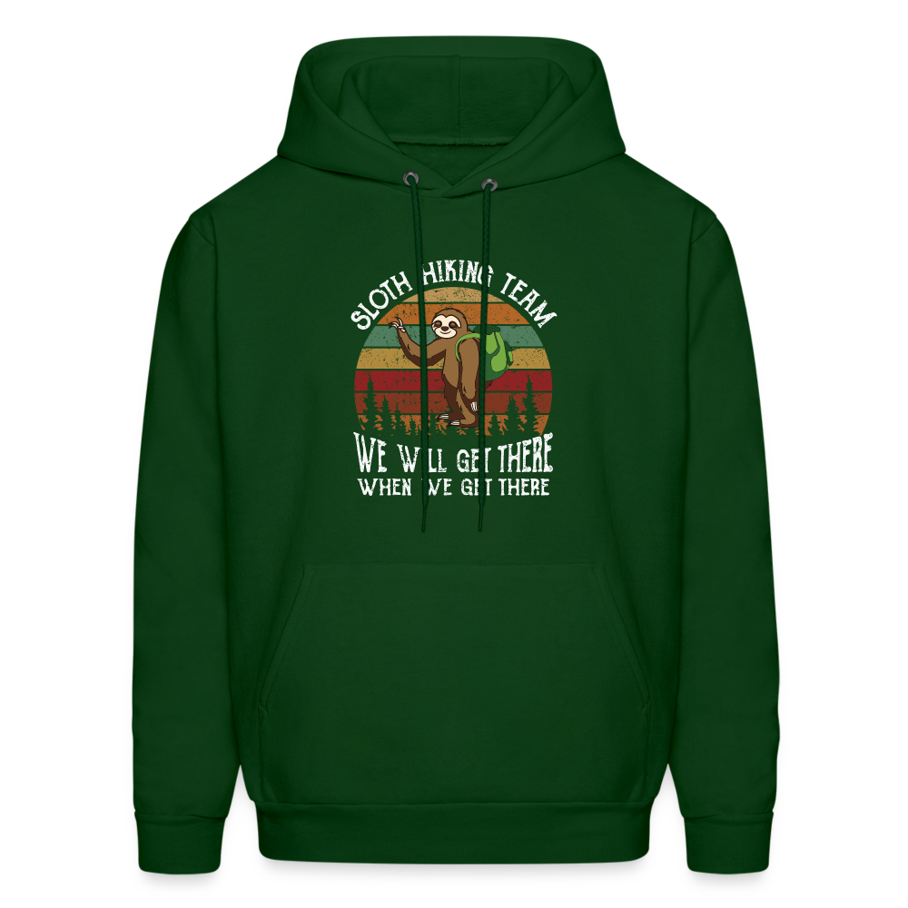 Sloth Hiking Team Men's Hoodie - forest green