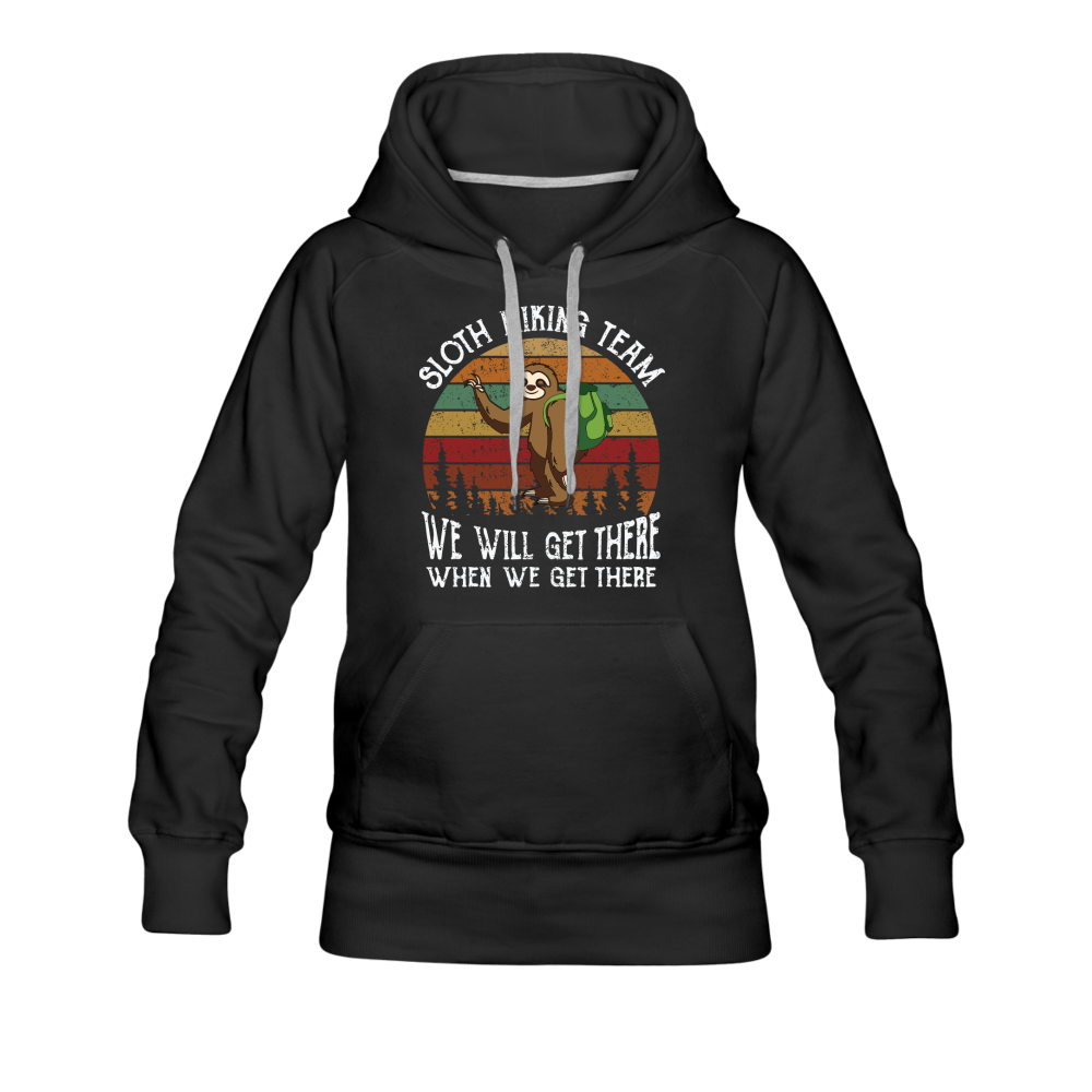 SLOTH HIKING TEAM Women’s Hoodie - black